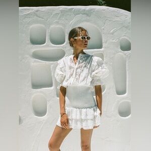 Sabo Skirt White Lace Mini Dress